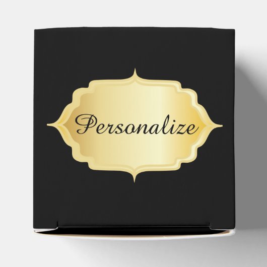 Elegant Heet Roze en Zwart Bedankdoosjes (Bovenkant)