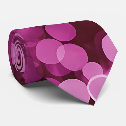 Elegant Heet Roze Glamoureuze Sequin Stropdas (Opgerold)