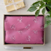 Elegant heet roze glitter diamanten patroon tissuepapier (Geschenk)
