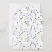 Elegant Heilig Doopsel & 1e Verjaardag Blauwe Bloe Kaart (Achterkant)