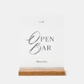 Elegant helder acrylaat Open Bar-bord Acryl Bord (Voorkant)
