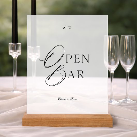Elegant helder acrylaat Open Bar-bord Acryl Bord