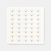 elegant, helder en eenvoudig monogram van de liefd servetten (Voorkant)