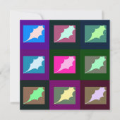 Elegant, helder en kleurrijk bladkunstwerk in het  feestdagenkaart (Voorkant)