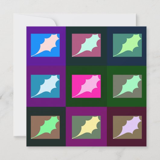 Elegant, helder en kleurrijk bladkunstwerk in het feestdagenkaart (Voorkant)