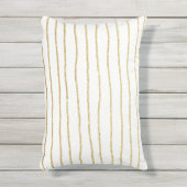 Elegant helder faux goud glitter strepen patroon buitenkussen (Voorkant (verticaal))