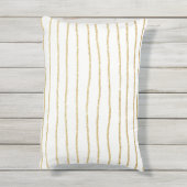 Elegant helder faux goud glitter strepen patroon buitenkussen (Achterkant (verticaal))
