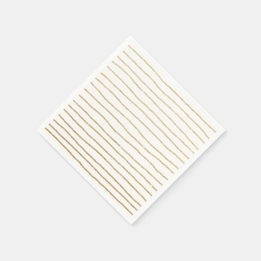 Elegant helder faux goud glitter strepen patroon servetten (Hoek)