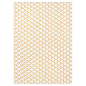 Elegant helder gouden kerstpatroon op wit tafelkleed (Voorkant)