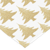 elegant helder goudglitter kerstboompatroon korte tafelloper (Hoek)