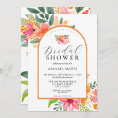 Elegant helder kleurrijk bloemig Vrijgezellenfeest Kaart (Voorkant / Achterkant)