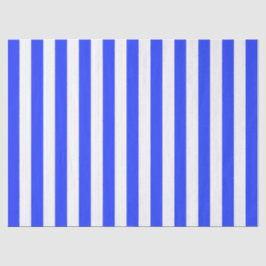 Elegant helder koninklijk blauw gestreept patroon tissuepapier