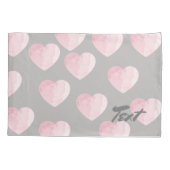 Elegant Helder Licht Roze Liefde Hartpatroon Kussensloop (Achterkant)