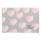 Elegant Helder Licht Roze Liefde Hartpatroon Kussensloop (Voorkant)