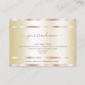 Elegant helder lichtgevend goud en Roos Golden Dec Visitekaartje (Achterkant)