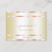 Elegant helder lichtgevend goud en Roos Golden Dec Visitekaartje (Voorkant)