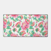 Elegant Helder Meisje Roze Bloemen Patroon Bureaumat (Voorkant)