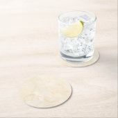 Elegant, helder ontwerp ronde kartonnen onderzetter (Insitu)