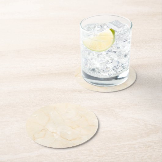 Elegant, helder ontwerp ronde kartonnen onderzetter (Insitu)