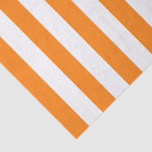 Elegant helder oranje en wit gestreept patroon tissuepapier (Detail)