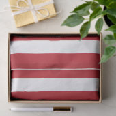 Elegant helder rood en wit gestreept patroon tissuepapier (Geschenk)