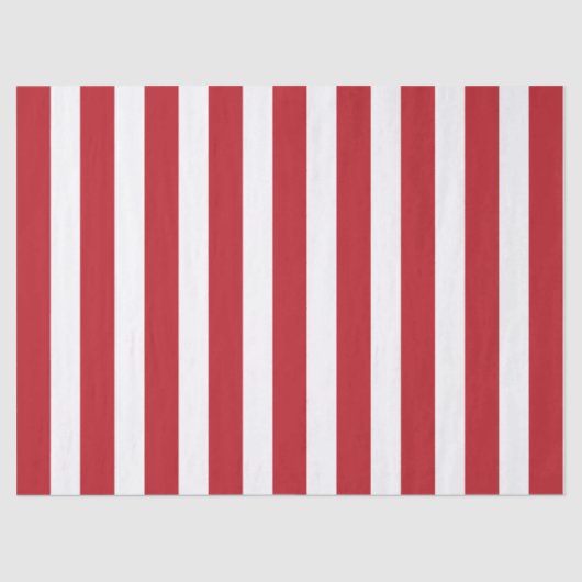 Elegant helder rood en wit gestreept patroon tissuepapier (Voorkant)