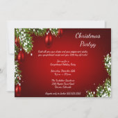 Elegant helder rood kerstfeest kaart (Voorkant)