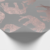 elegant helder roos goud tribaal olifantenpatroon cadeaupapier (Hoek)