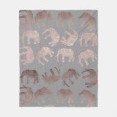 elegant helder roos goud tribaal olifantenpatroon fleece deken (Voorkant)