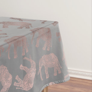 elegant helder roos goud tribaal olifantenpatroon tafelkleed