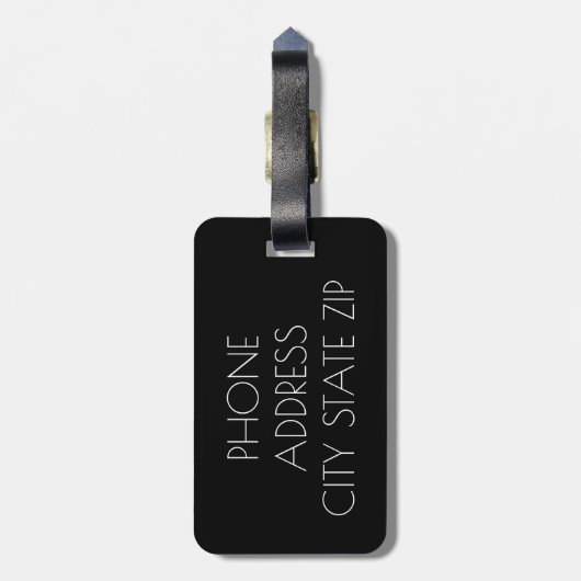 elegant, helder roos goud tropische anananas bagagelabel (Achterkant verticaal)