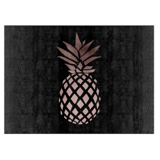 elegant, helder roos goud tropische anananas snijplank (Voorkant)