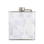 elegant, helder roos gouddiamant witte marmer heupfles (Achterkant)