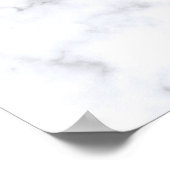 elegant, helder roos gouddiamant witte marmer poster (Hoek)