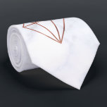 elegant, helder roos gouddiamant witte marmer stropdas<br><div class="desc">Moderne en trendy vormgeving met faux roos gouden diamant en witte marmer.</div>