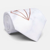 elegant, helder roos gouddiamant witte marmer stropdas (Opgerold)