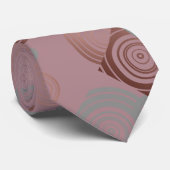 elegant, helder roos gouden grijze geometrische ci stropdas (Opgerold)