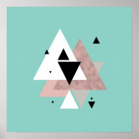 elegant, helder roos goudmijn geometrische driehoe