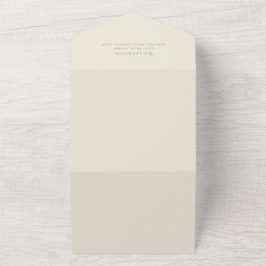 Elegant Helder Roze Waterverf Bloemen Bruiloft All In One Uitnodiging (Buitenkant)