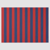 Elegant helderblauw en rood gestreept patroon tissuepapier (Voorkant)