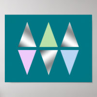 elegant heldere, zilveren geometrische driehoeken 