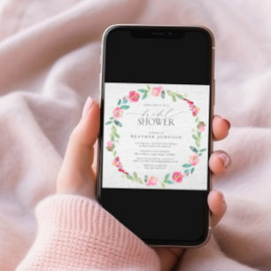 Elegant Helderroze Vrijgezellenfeest met schuimbed Kaart