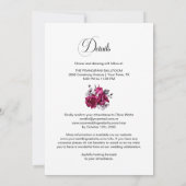 Elegant helemaal in één roze roze roze bruiloft kaart (Achterkant)