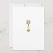 Elegant Hello Baby Balloon Shower Invitation Kaart (Achterkant)