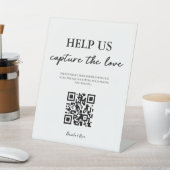 Elegant help ons de Love QR-code vast te leggen Reclamebord Met Voetstuk (Insitu)
