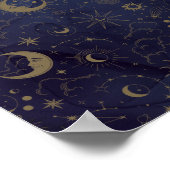 Elegant Hemel Mysterieus Trouw Welkom Bord Poster (Hoek)