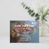 Elegant Henna Indian Save the Date Notice Aankondigingskaart (Staand voorkant)