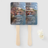 Elegant Henna Indisch huwelijksprogramma Handwaaier (Voorkant en achterkant)