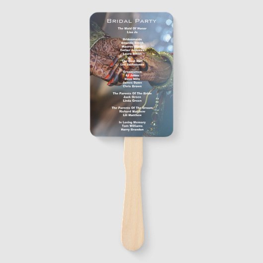 Elegant Henna Indisch huwelijksprogramma Handwaaier (Voorkant)