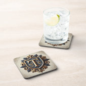 Elegant  heraldisch schild bier onderzetter (Rechterzijde)